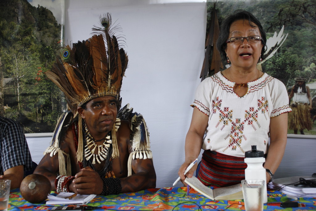 Relatora da ONU, Victoria Tauli-Corpuz, durante sua visita aos Tupinambá, na Bahia. foto: Renato Santana/Cimi