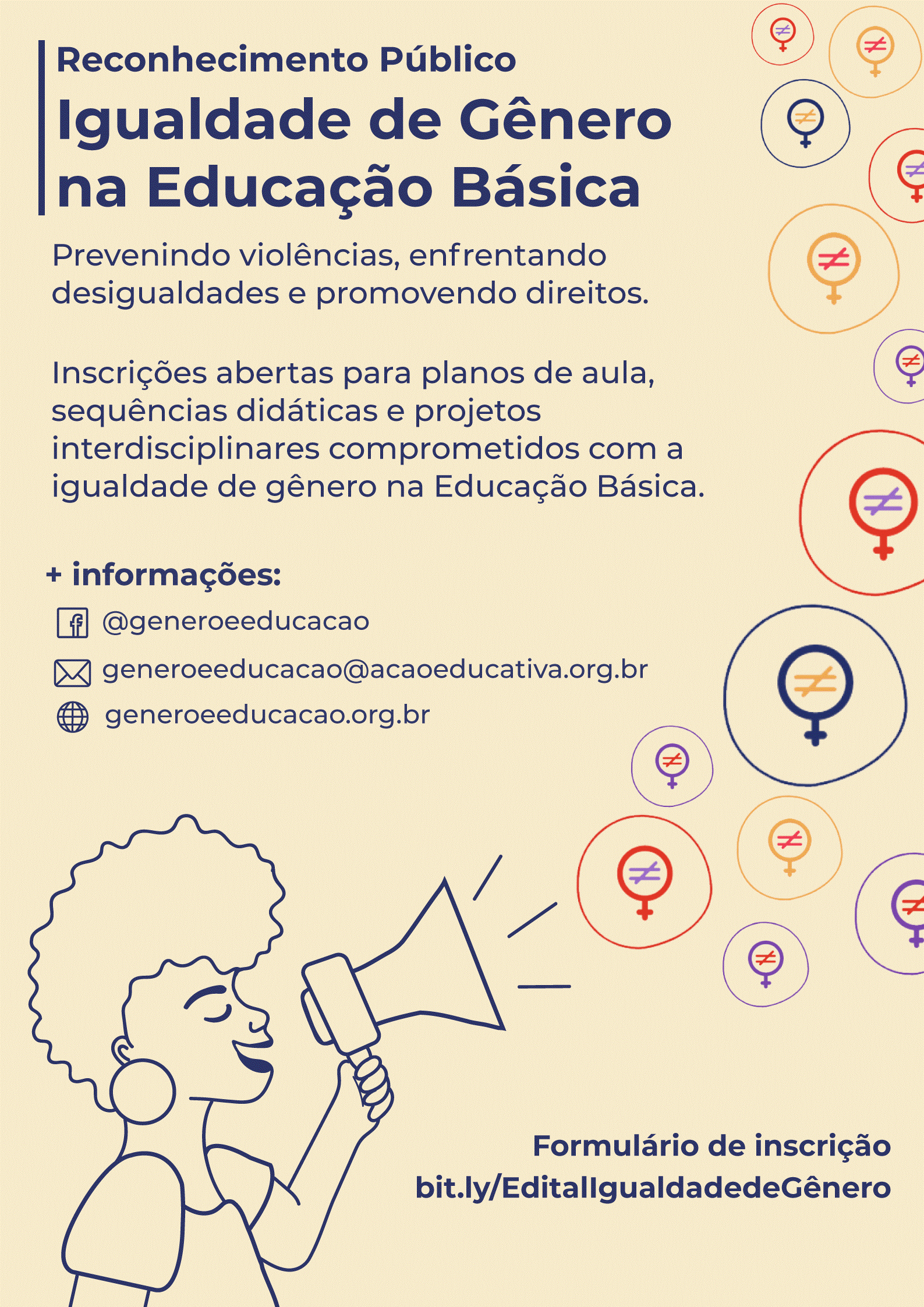 Cartaz do edital Igualdade de Gênero na Educação